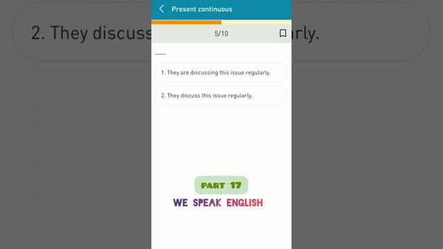 🆕 GRAMMAR TEST PRESENT CONTINUOUS TENSE part 17 #shortvideo #short #englishteacher