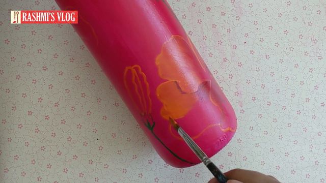 BOTTLE PAINTING / ACRYLIC PAINTING / HIBISCUS FLOWER EASY PAINTING смотреть онлайн