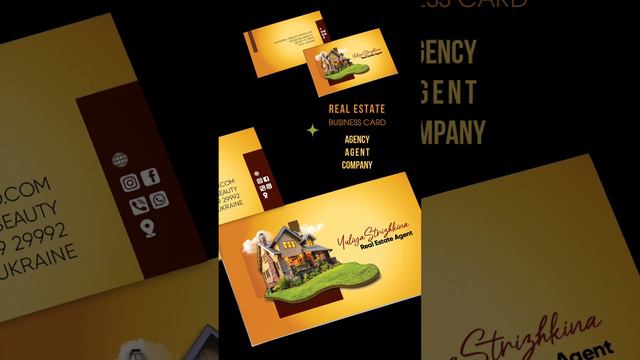 Дизайн визитки риелтора, агентства недвижимости / Rieltor, real estate agency business card design