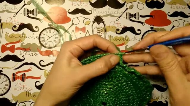 ★ Учимся вязать маленький зеленый коврик крючком из мусорных пакетов. смотреть онлайн