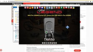 Как прошить Nokta Makro Legend на 1.11