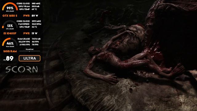 GTX 1650 Super - SCORN - 1080p Ultra Settings Test смотреть онлайн