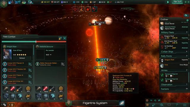 Stellaris - Tamed Ether Drake vs the Stellarite Devourer! смотреть онлайн