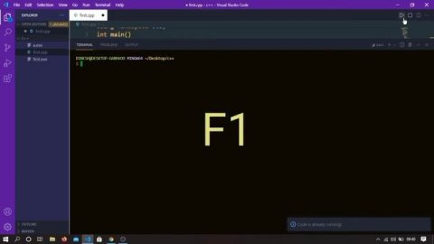 code is already running in vs code||vs code