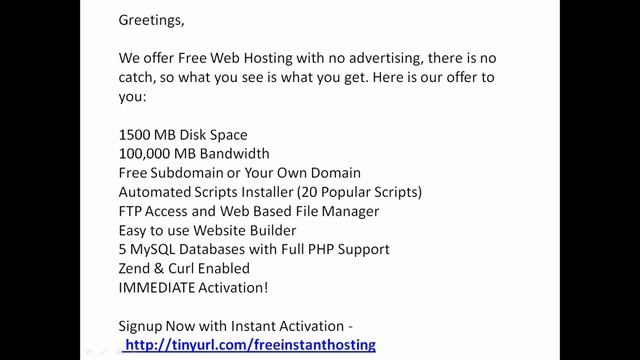 Free webhosting-PHP, MySQL, FTP, cPanel, Free sub Domain Name