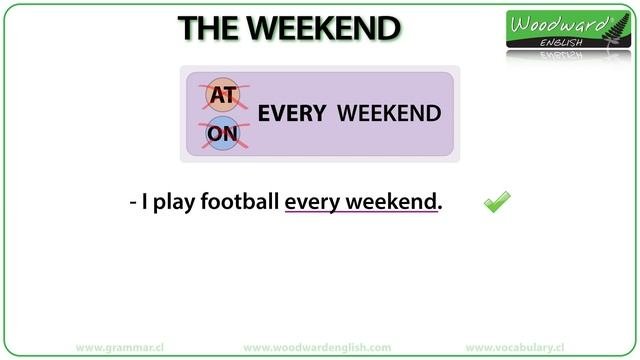 THE WEEKEND - AT The Weekend Or ON The Weekend?
