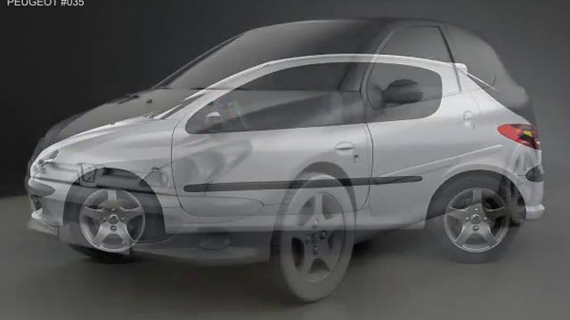 3D Model Peugeot 206 hatchback 3door 2005 3D Model at 3DExport.com смотреть онлайн