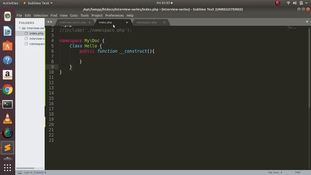 Interview Question 2022 - Q5- Namespace in PHP