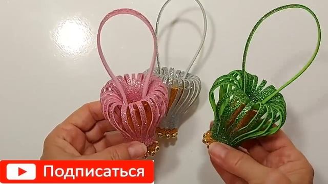 1 КРУГ и 5 МИНУТ!2 ОБАЛДЕННЫЕ КРАСОТИЩИ из фоамирана.Делаю 3 дня не НАДОЕЛО.поделки на Новый Год di смотреть онлайн