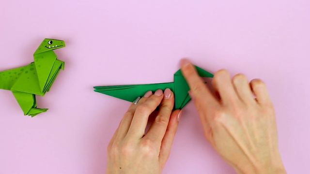 ОРИГАМИ ДИНОЗАВР ИЗ БУМАГИ | ORIGAMI DINOSAUR