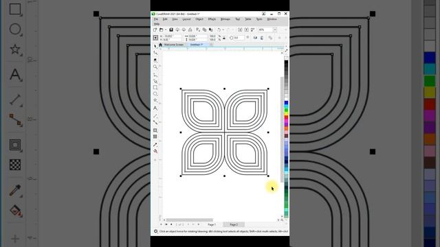 Easy Design In Corel Draw | #coreldraw #graphicdesign #pettern #virallogo #newlogo #graphics