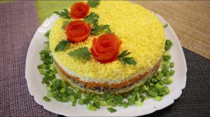 Самый ВОЗДУШНЫЙ, НЕЖНЫЙ и очень ВКУСНЫЙ рецепт салата МИМОЗА! Вкуснее салата мы еще не ели!