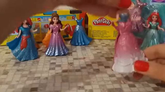 Плей До на русском Принцессы Диснея Обзор MagiClip Золушка Белль Ариэль Мерида смотреть онлайн