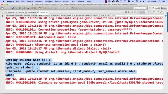 Hibernate Tutorial #23 - Update Objects - Write Some Code