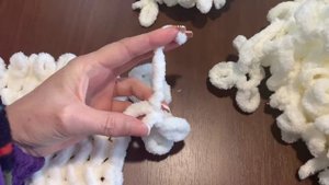 Снуд из Ализе пуффи узором Перевернутые петли