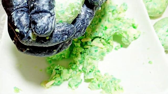 Making Recycled Green Soap | Делаю зелёные мыльные залипушки