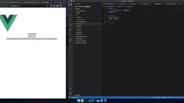 Vuejs 3 and Tailwindcss : Create login screen