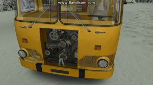 ЛИАЗ 677М анимация шкивов и ремней