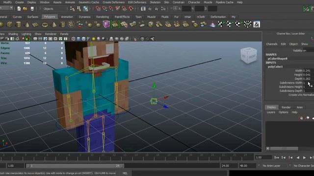 Maya Minecrfat. Создание персонажа #6 смотреть онлайн