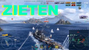 World Of Warships Линкор ZIETEN 103000 урона Неплохо