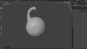 Гиря в Blender 3d