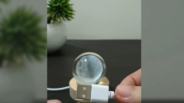 My Night Light MOON & SATURN | 3D Crystal Ball Night Lamp
