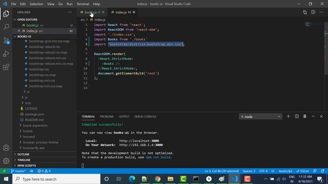 How to use Bootstrap & CSS in React | NPM Install bootstrap