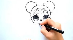 Кукла LOL?Как нарисовать куклу лол - How to draw lol dolls Queen Bee - Раскраска для детей?.