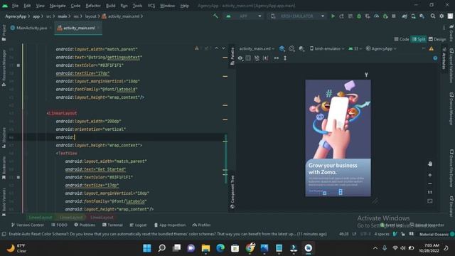 Get Started Page UI Design Android Studio || Android App Development Basic to Advance..