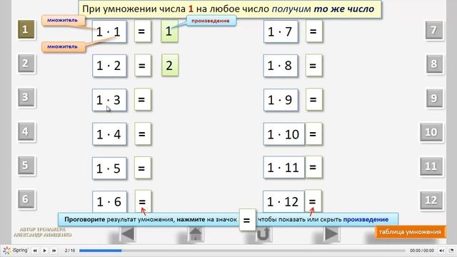 Как выучить таблицу умножения смотреть онлайн