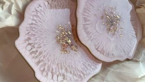 Подстаканник из эпоксидной смолы (розовый)