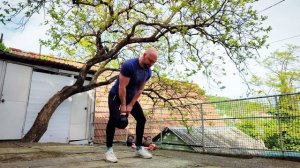 первые упражнения с гирей 32кг