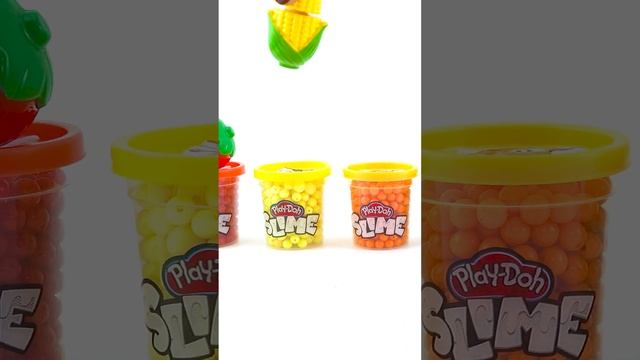 #Shorts - Интересное видео о том, как превратить леденец Playdoh в радужную кисточку и фрукты