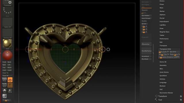 Zbrush для ювелирных изделий. Zbrush jewelry modeling