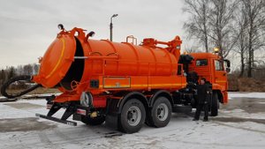 Вакуумная АКНС-10 на базе КАМАЗ-65115 (компания Вектор)