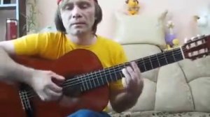 Видеоурок игры на гитаре Минорный блюз Игорь Бабыдов, на стиихи Пономаревой Маленькой разбойнице