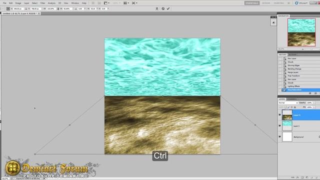 Создаем морское дно. Урок Photoshop. смотреть онлайн