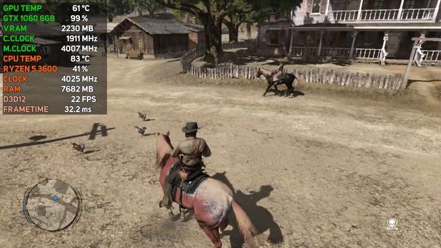 Red Dead Redemption | GTX 1060 6GB | Xbox 360 Emulator Xenia смотреть онлайн