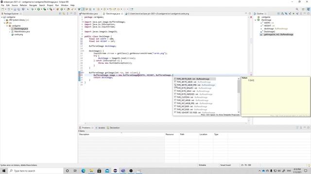 Simple card game in Java Swing смотреть онлайн