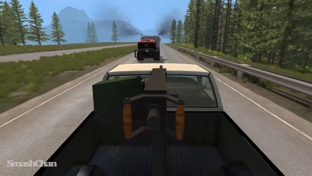 Police Machine Gun Car Chases #1 - BeamNG DRIVE | SmashChan смотреть онлайн