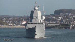 ROYAL NORWEGIAN NAVY HNoMS OTTO SVERDRUP F312 ENTERS DEVONPORT NAVAL BASE AT DEVILS POINT 26-1-24