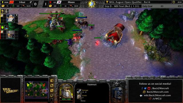 [WC3] WGL:W 2019 - August Open Ro16: [NE] Moon vs. 14Sui [HU] (Grp D - WB Final) смотреть онлайн