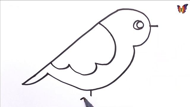 Как нарисовать ПТИЧКУ / мультик раскраска ПТИЧКА для детей / Раскраски малышам смотреть онлайн