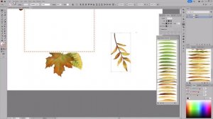 How I create an Autumn Leaves Frame with Vector Watercolor Brushes in Adobe Illustrator