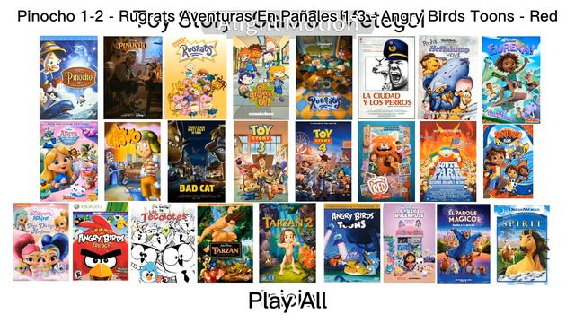 Pinocho 1-2 - Rugrats Aventuras En Pañales 1-3 - Angry Birds Toons - Red 26 En 1 DVD Menu Pirata смотреть онлайн