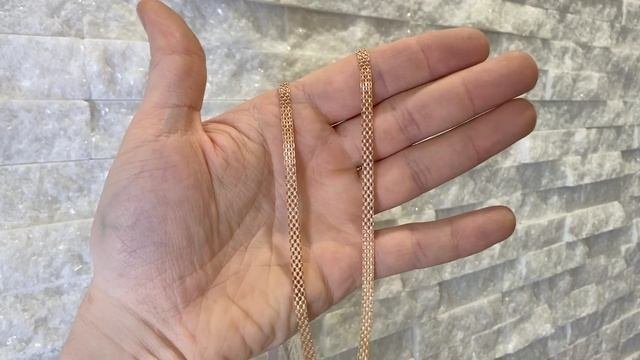 Золотая цепочка Бисмарк плоский, золото 585 пробы