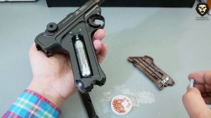 Пневматический пистолет Gletcher P.08 (Blowback) видео обзор