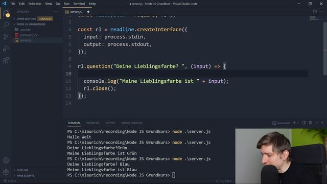 Lerne Node.js in 30 Minuten // Node JS Tutorial Deutsch смотреть онлайн