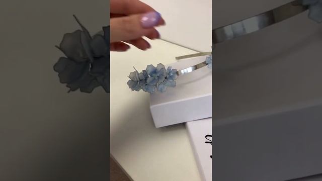 Ободок из эпоксидной смолы и горного хрусталя ручной работы #Украшенияназаказ