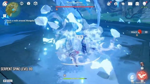 Diluc Serpent Spine Level 70 vs Level 80 смотреть онлайн